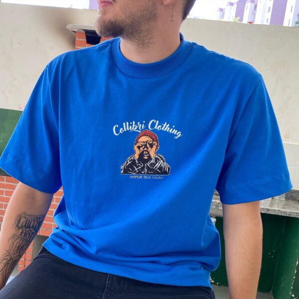 Camiseta Oversized Amplie sua Visão - Azul Royal